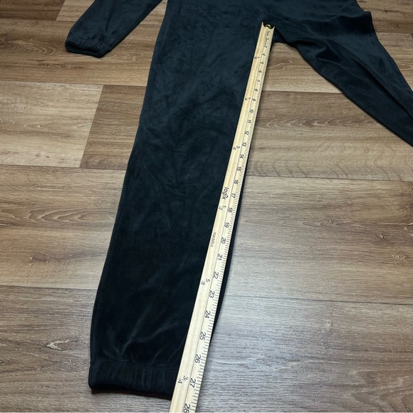Juicy Couture Track Suit Luxe Velour  XSmall Black Y2K Hoodie Zip Jumpsuit Cozy - Picture 2 of 9